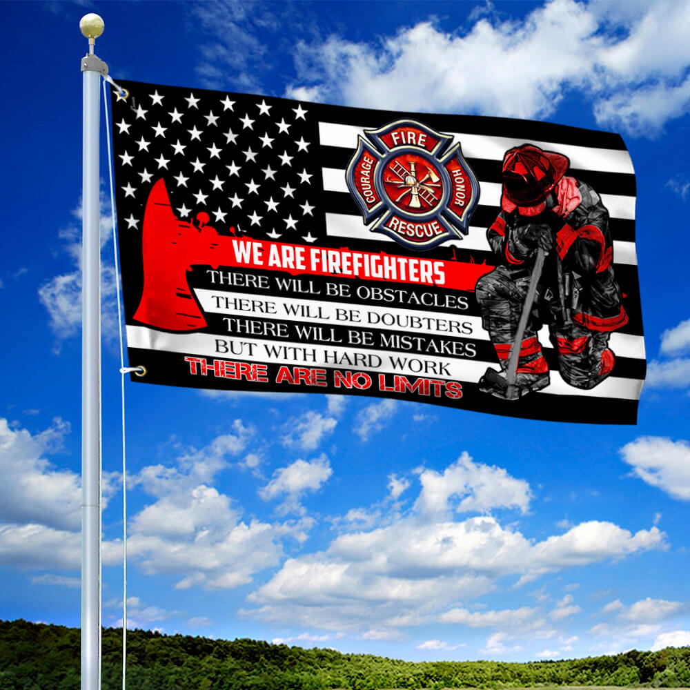 Firefighter Grommet Flag We Are Firefighters - Liberish