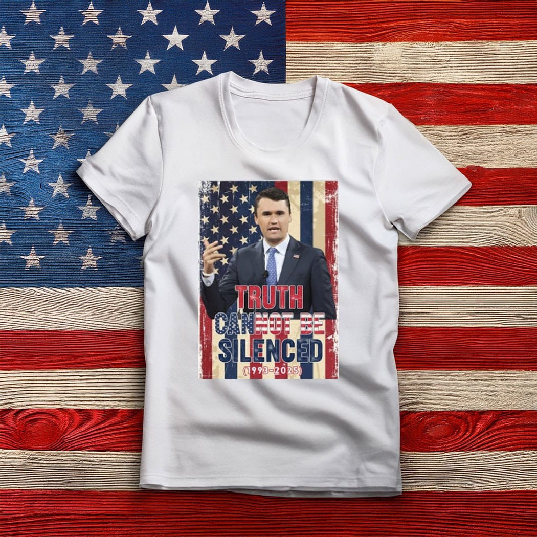 Flag USA Charlie Kirk T-Shirt Truth Can Not Be Silenced Memorial Tribute Gifts Shirt