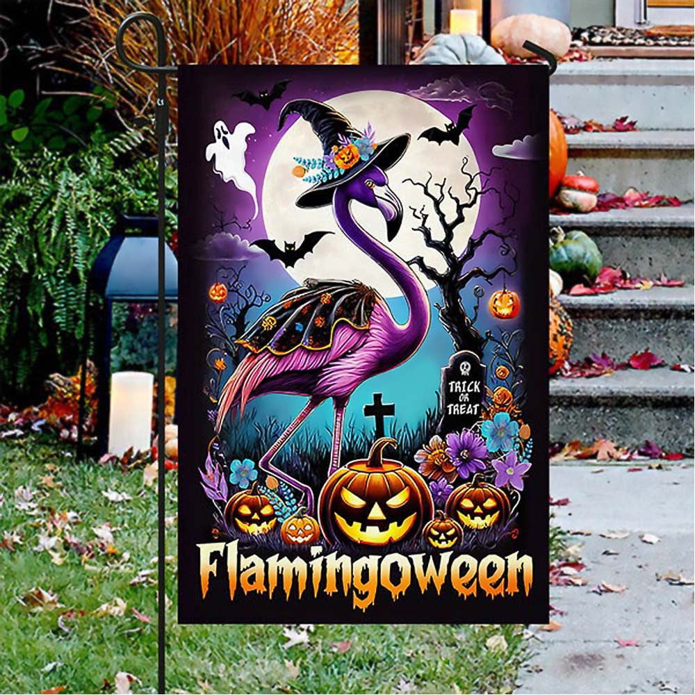 Flamingo Halloween Flamingoween Flag Unique Halloween Gift For Friends and Family on Halloween Day - Liberish
