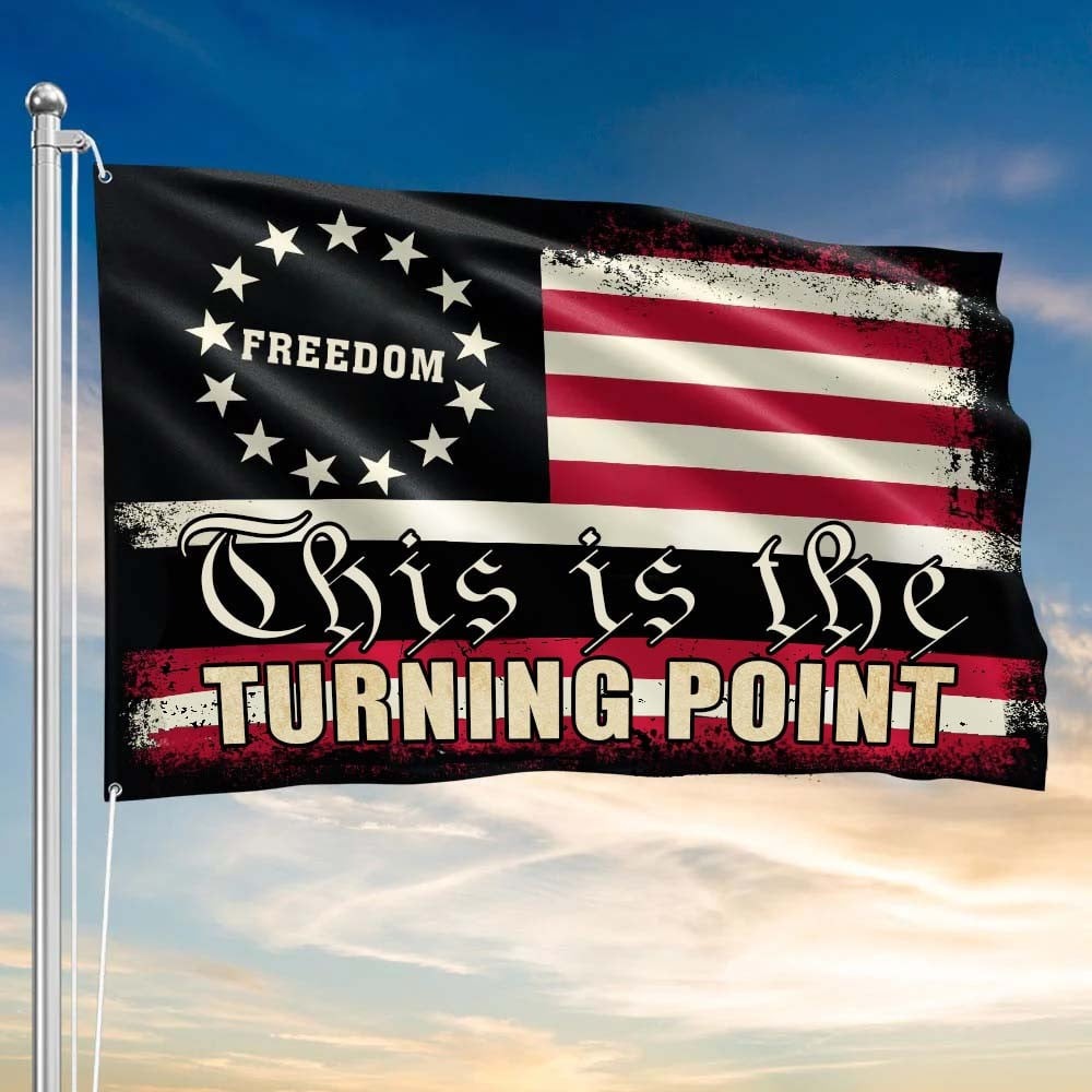 Freedom Charlie Kirk Flag This Is The Turning Point Flag Charlie Kirk Merchandise