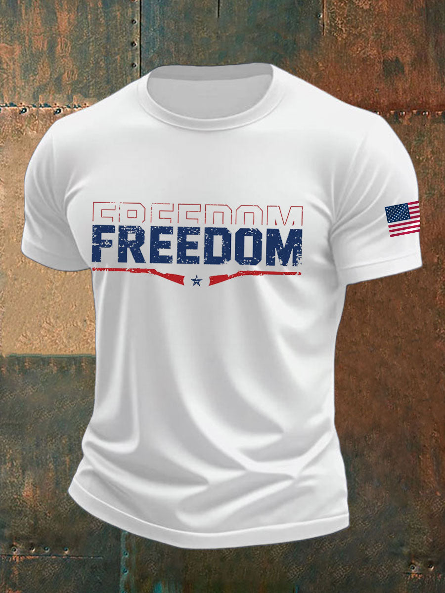 Freedom Charlie Kirk Short Sleeve T-Shirt Freedom Charlie Kirk 47 Memorial Charlie Kirk Shirt - Liberish