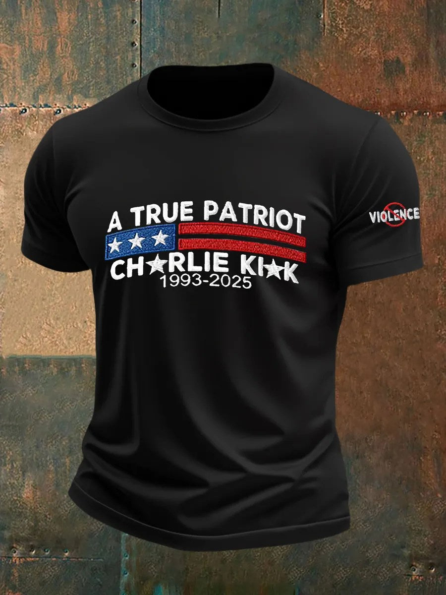 Freedom Charlie Kirk T-Shirt A True Patriot 1993 2025 Charlie Kirk 47 Charlie Kirk Clothing - Liberish