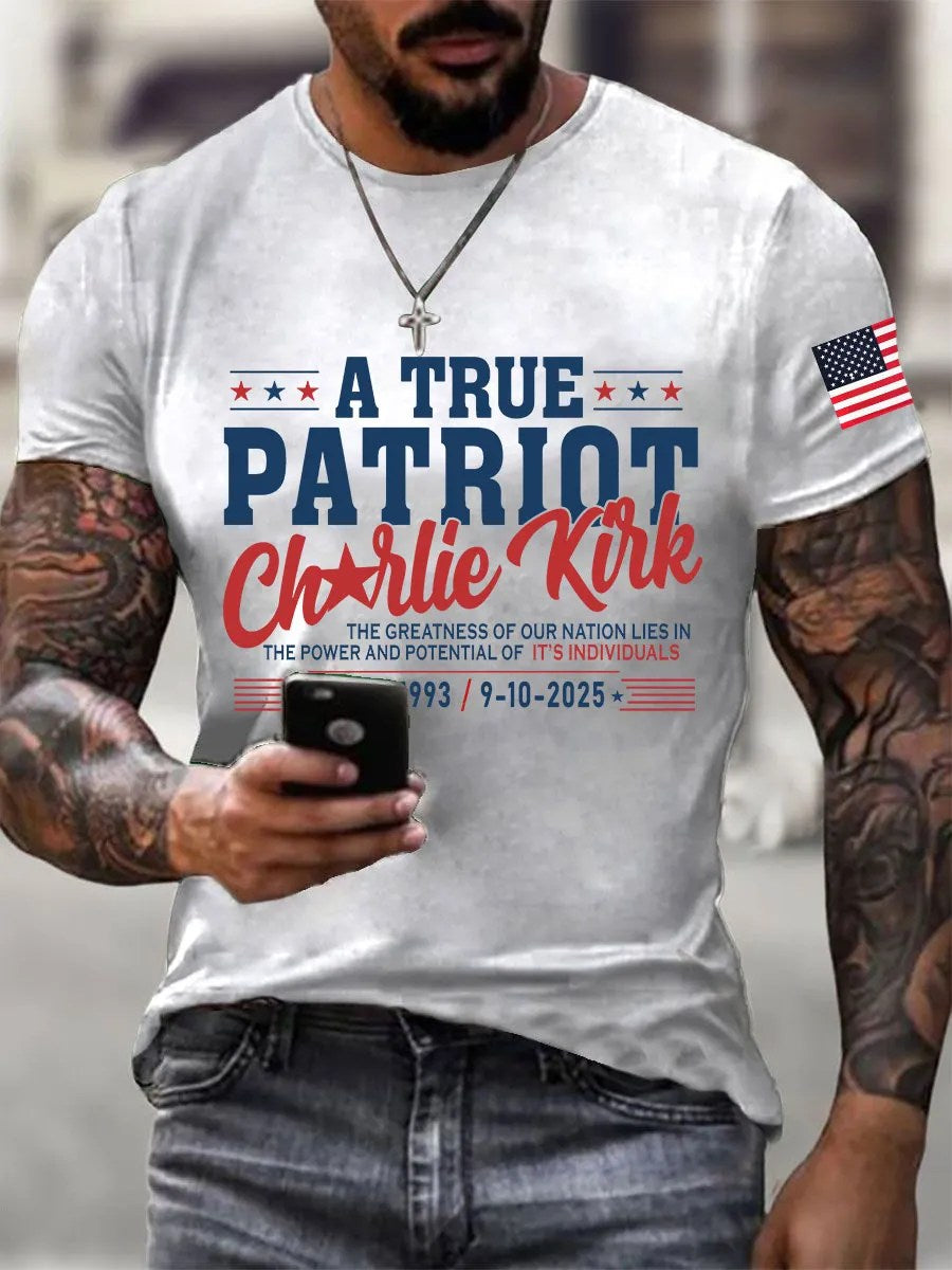 Freedom Charlie Kirk T-Shirt A True Patriot CK 47 Best Proud Charlie Apparel - Liberish