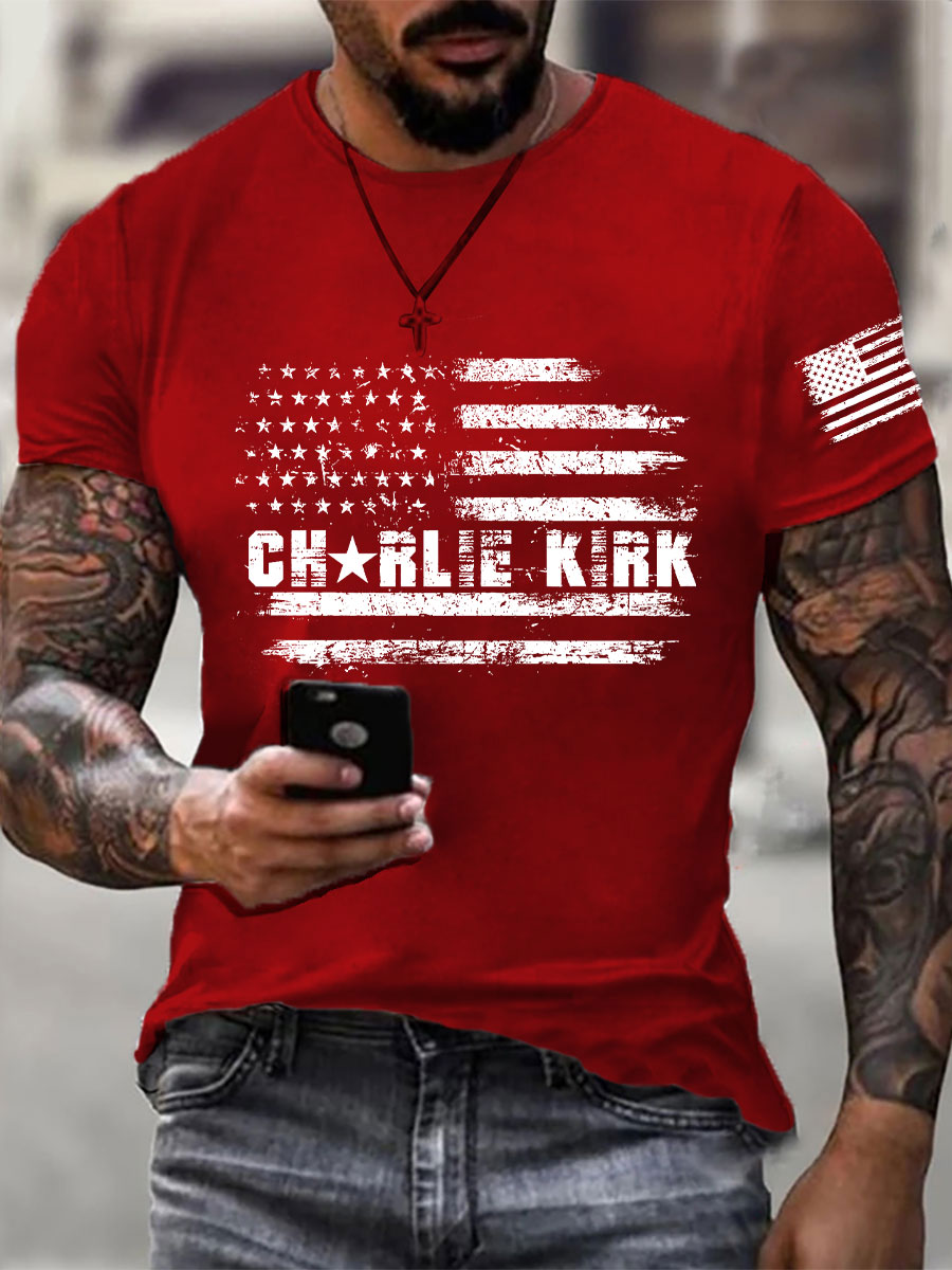 Freedom Charlie Kirk T-Shirt A True Patriot CK 47 U.S Flag Best Proud Charlie Apparel - Liberish