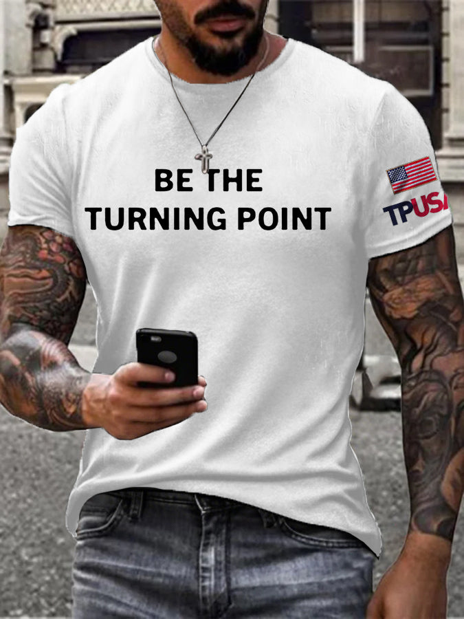 Freedom Charlie Kirk T-Shirt Be The Turning Point U.S Flag Charlie Kirk 47 Supporter Merch - Liberish