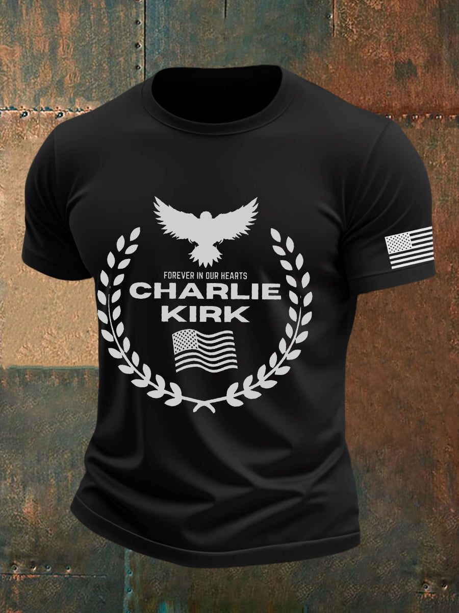 Freedom Charlie Kirk T-Shirt Forever In Our Hearts Patriot Charlie Kirk 47 Proud CK Apparel - Liberish