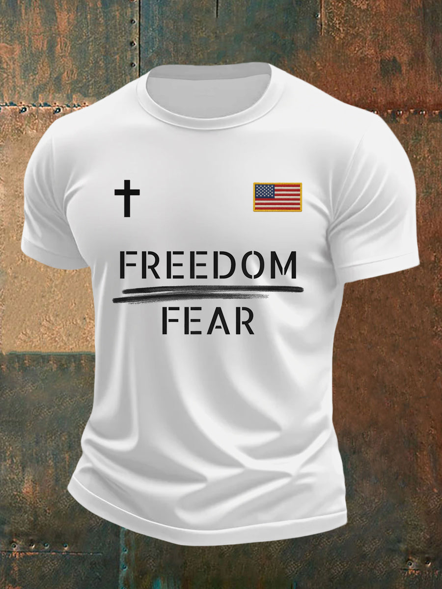 Freedom Charlie Kirk T-Shirt Freedom Fear Charlie Kirk 47 Memorial Charlie Kirk Apparel - Liberish