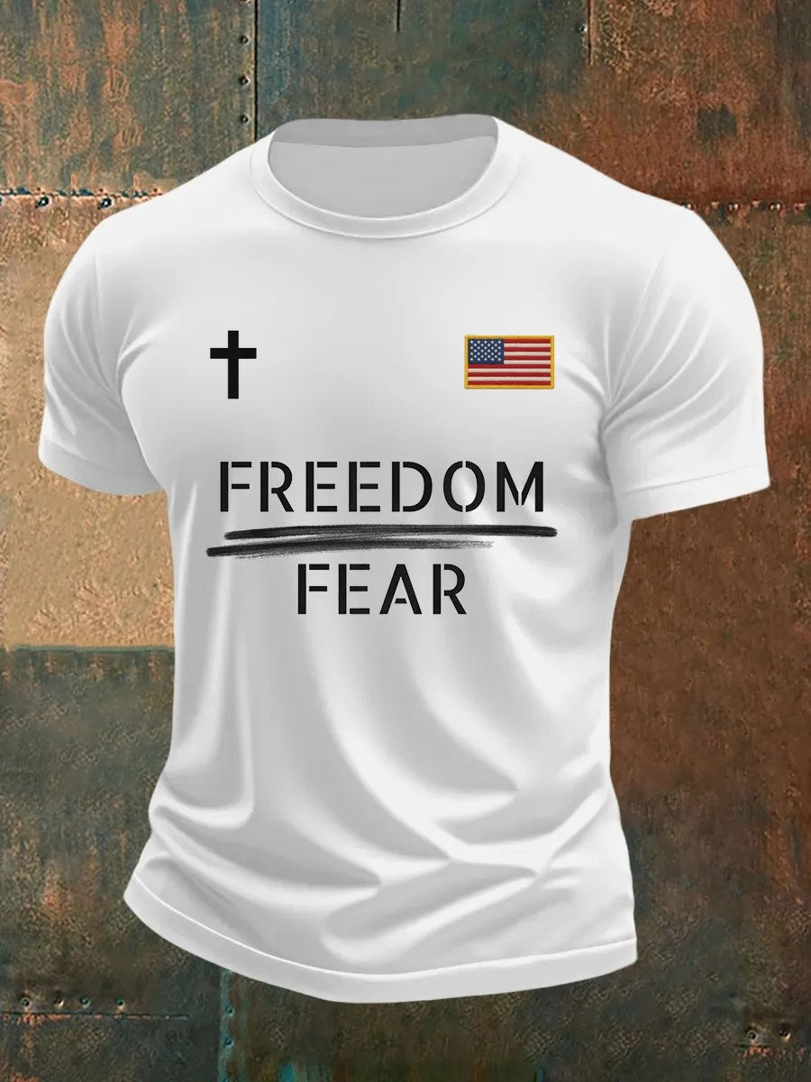 Freedom Charlie Kirk T-Shirt Freedom Fear Charlie Kirk 47 Memorial Charlie Kirk Apparel - Liberish