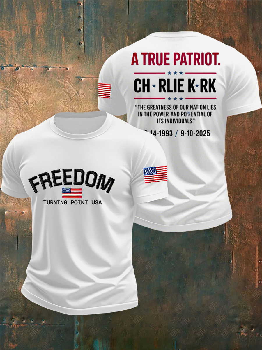 Freedom Charlie Kirk T-Shirt Freedom TPUSA Charlie Kirk 47 Memorial Charlie Kirk Apparel - Liberish