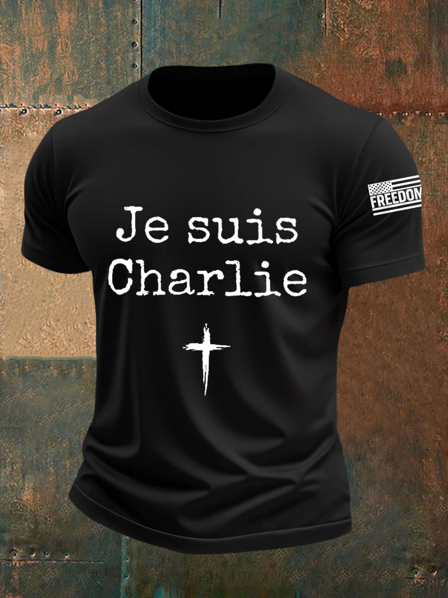 Freedom Charlie Kirk T-Shirt Je Suis Charlie Charlie Kirk 47 Charlie Kirk Apparel - Liberish