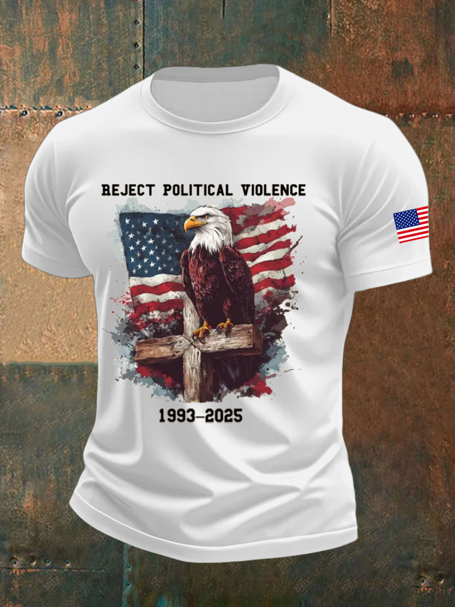 Freedom Charlie Kirk T-Shirt Reject Political Violence Charlie Kirk 47 Proud CK Apparel - Liberish