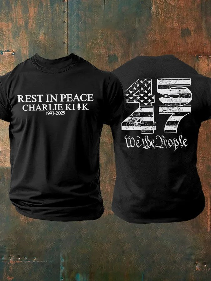Freedom Charlie Kirk T-Shirt Rest In Peace Charlie Kirk 45 47 Proud CK Apparel - Liberish