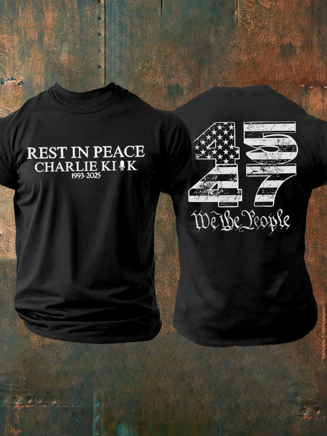 Freedom Charlie Kirk T-Shirt Rest In Peace Charlie Kirk 45 47 Proud CK Apparel - Liberish