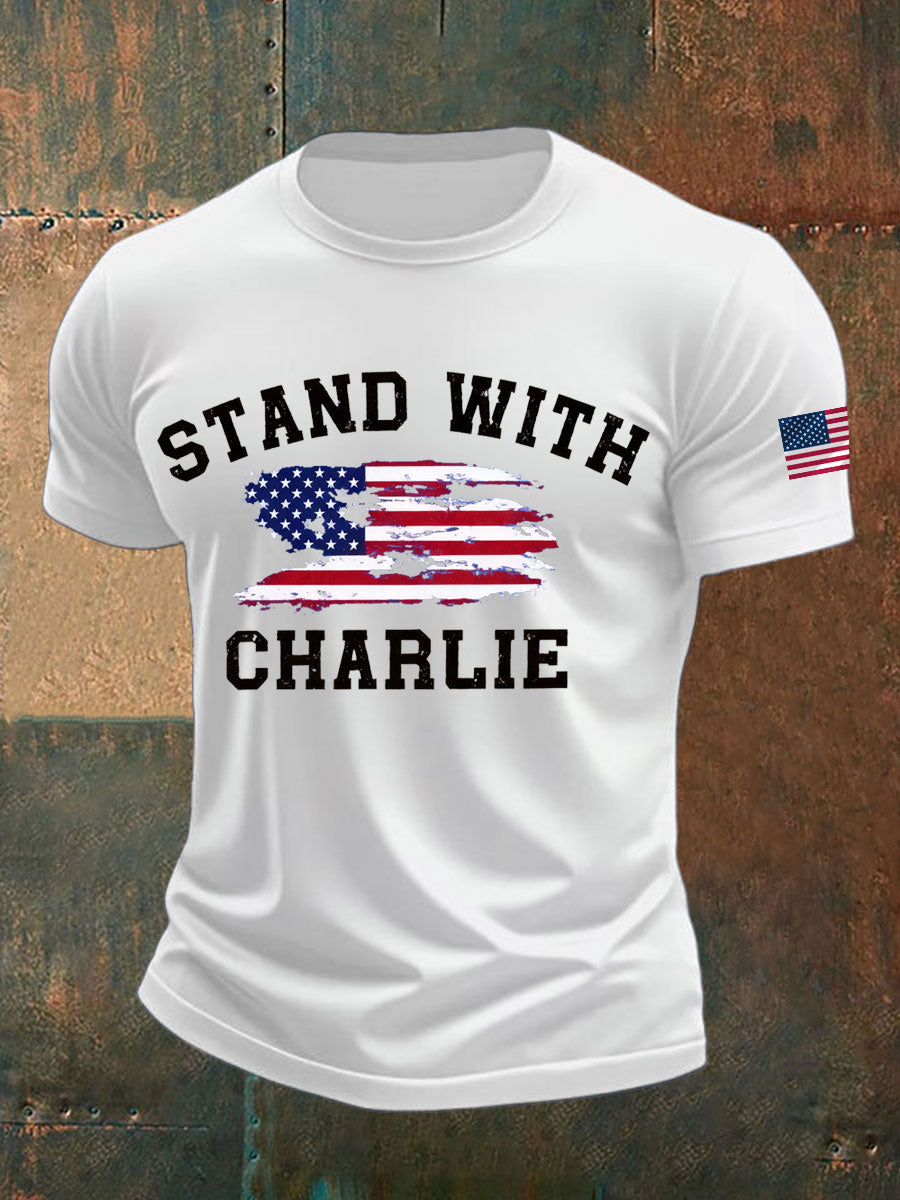Freedom Charlie Kirk T-Shirt Stand With Charlie Charlie Kirk 47 Proud Charlie Kirk Merch - Liberish