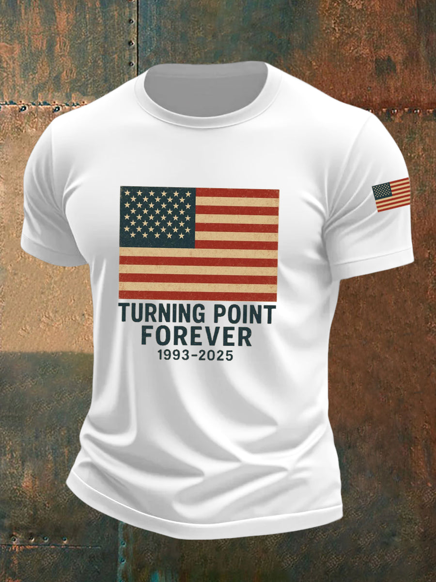 Freedom Charlie Kirk T-Shirt Turning Point Forever U.S Flag Charlie Kirk 47 Supporter Gifts - Liberish