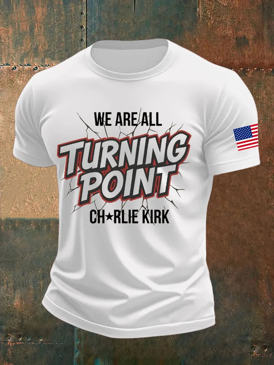 Freedom Charlie Kirk T-Shirt We Are All Turning Point Charlie Kirk 47 Proud Charlie Kirk Merch - Liberish