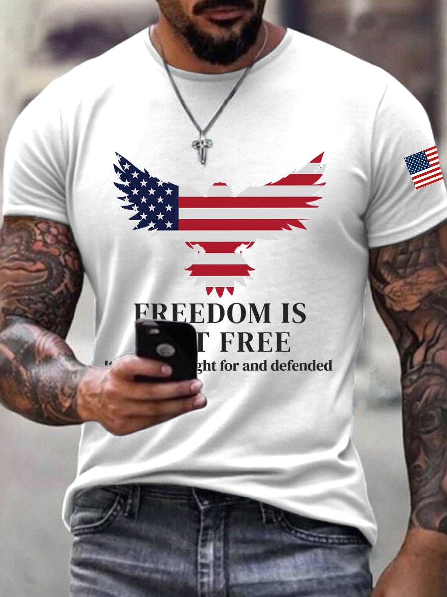 Freedom Is Not Free It Must Be Fought For And Defended T-Shirt Charlie Kirk Memorial Shirt – Rinova Print