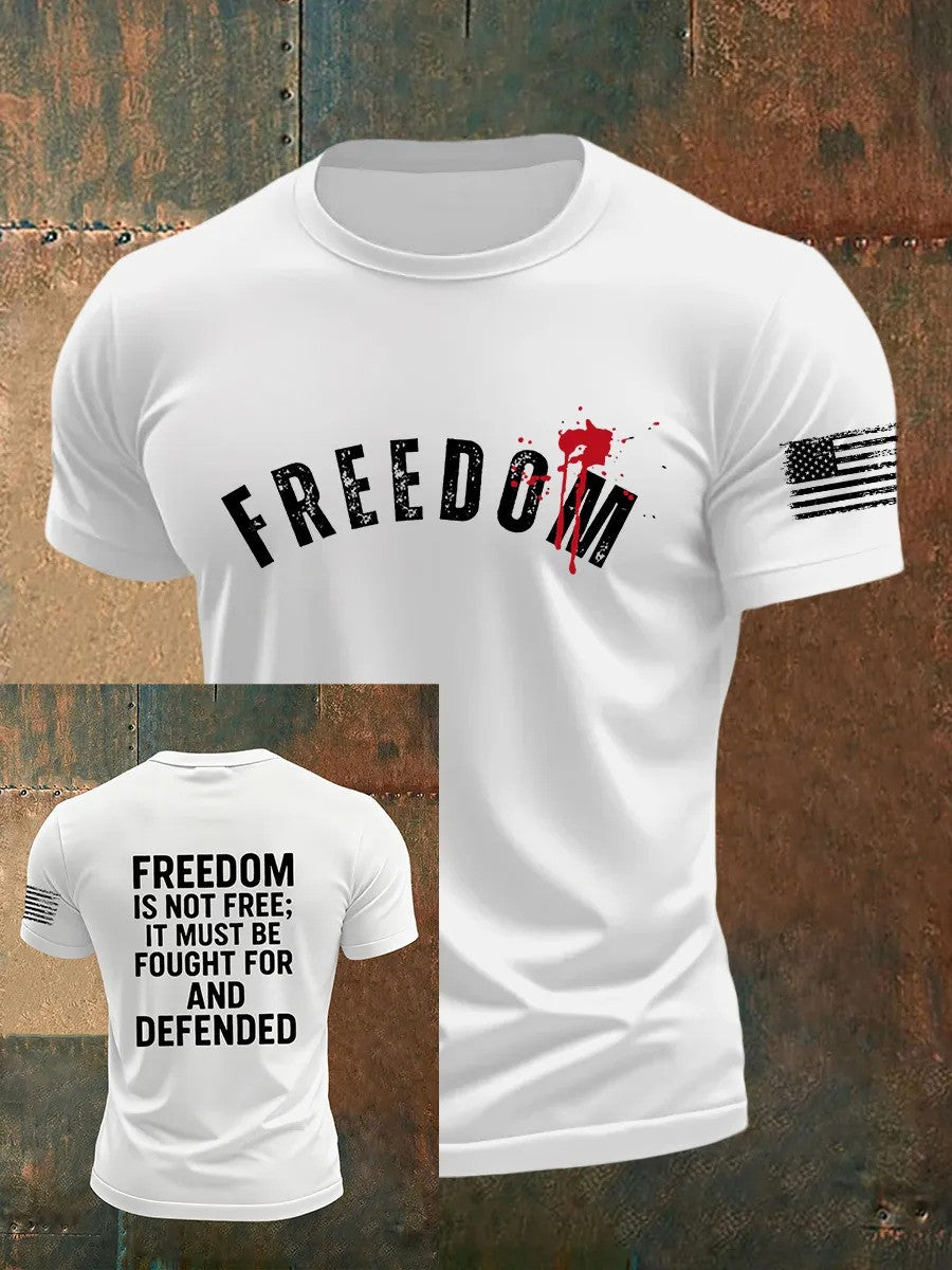 Freedom Is Not Free R.I.P Charlie Kirk Short Sleeve T-shirt Best Gift For Supporters - Liberish