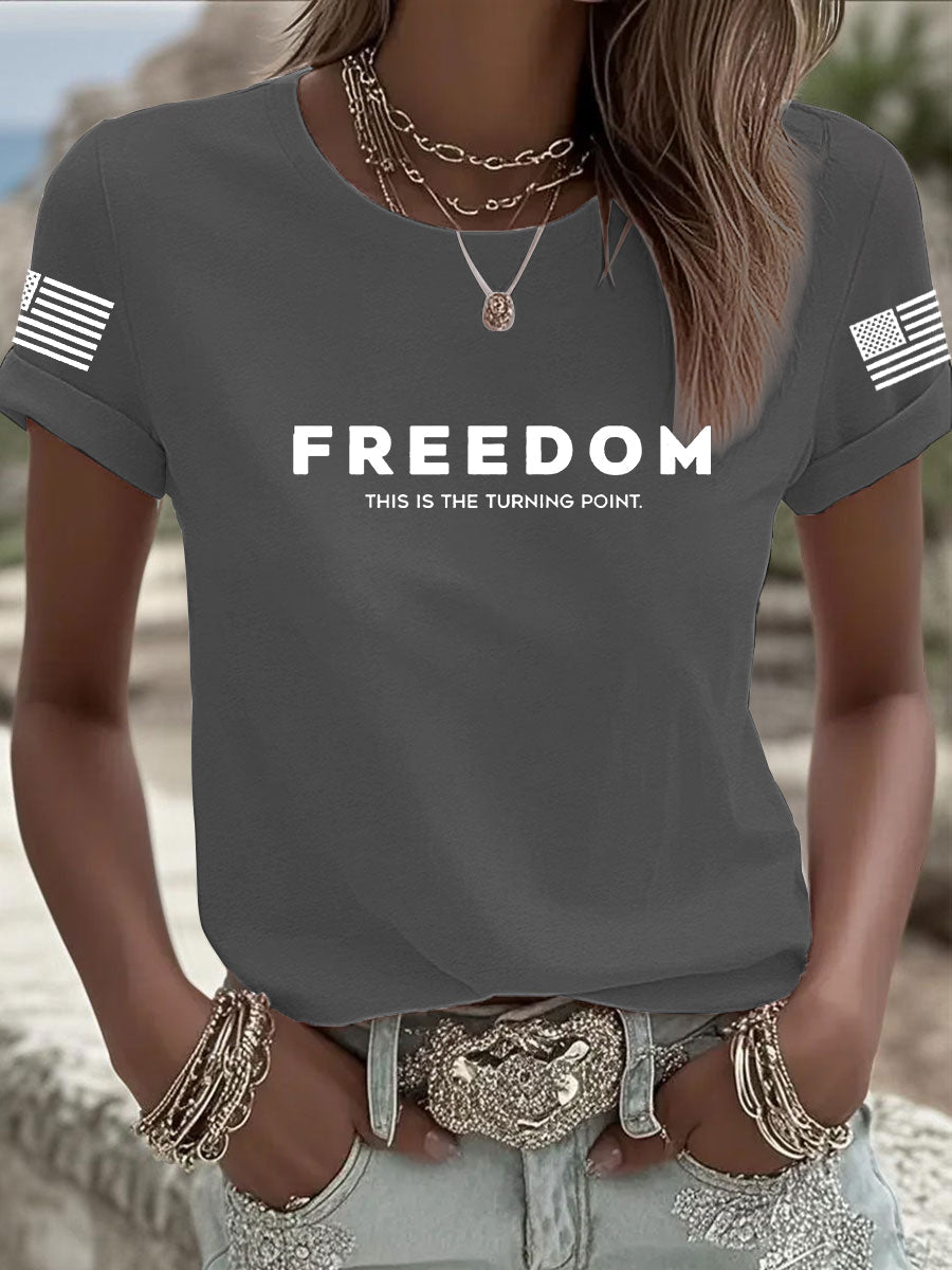 Freedom Is Not Free This is the Turning Point R.I.P Charlie Kirk T-Shirt Charlie Kirk Memorial Shirt – Rinova Print
