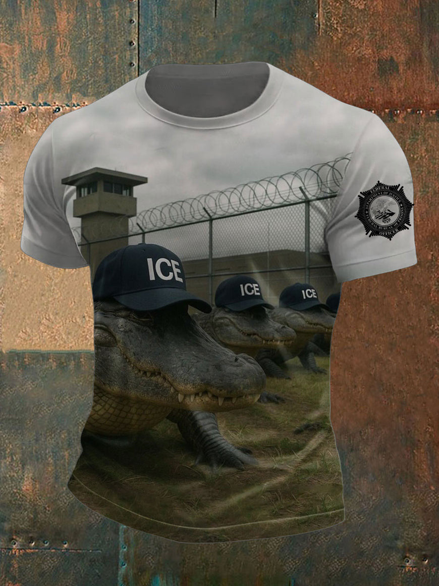 Funny Prison Alligator Alcatraz Dark Humor T-Shirt Funny Alligator Shirt - Liberish