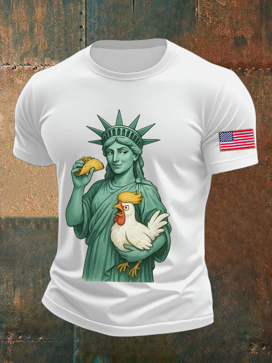 Funny Statue Of Liberty Meme T-Shirt Graphic Tees Gifts For Husband - Liberish