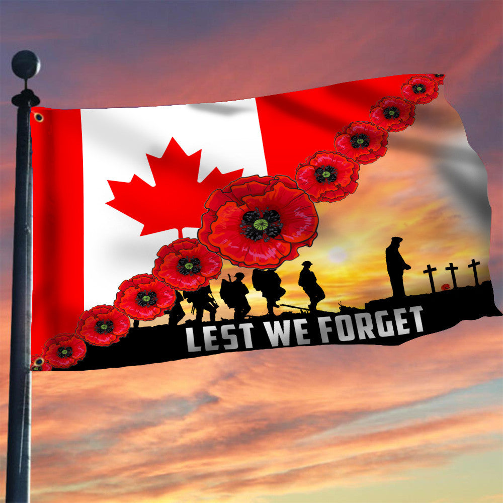 Canada Veterans Lest We Forget Flag Remembrance Day Flag Canadian Gifts For Veterans