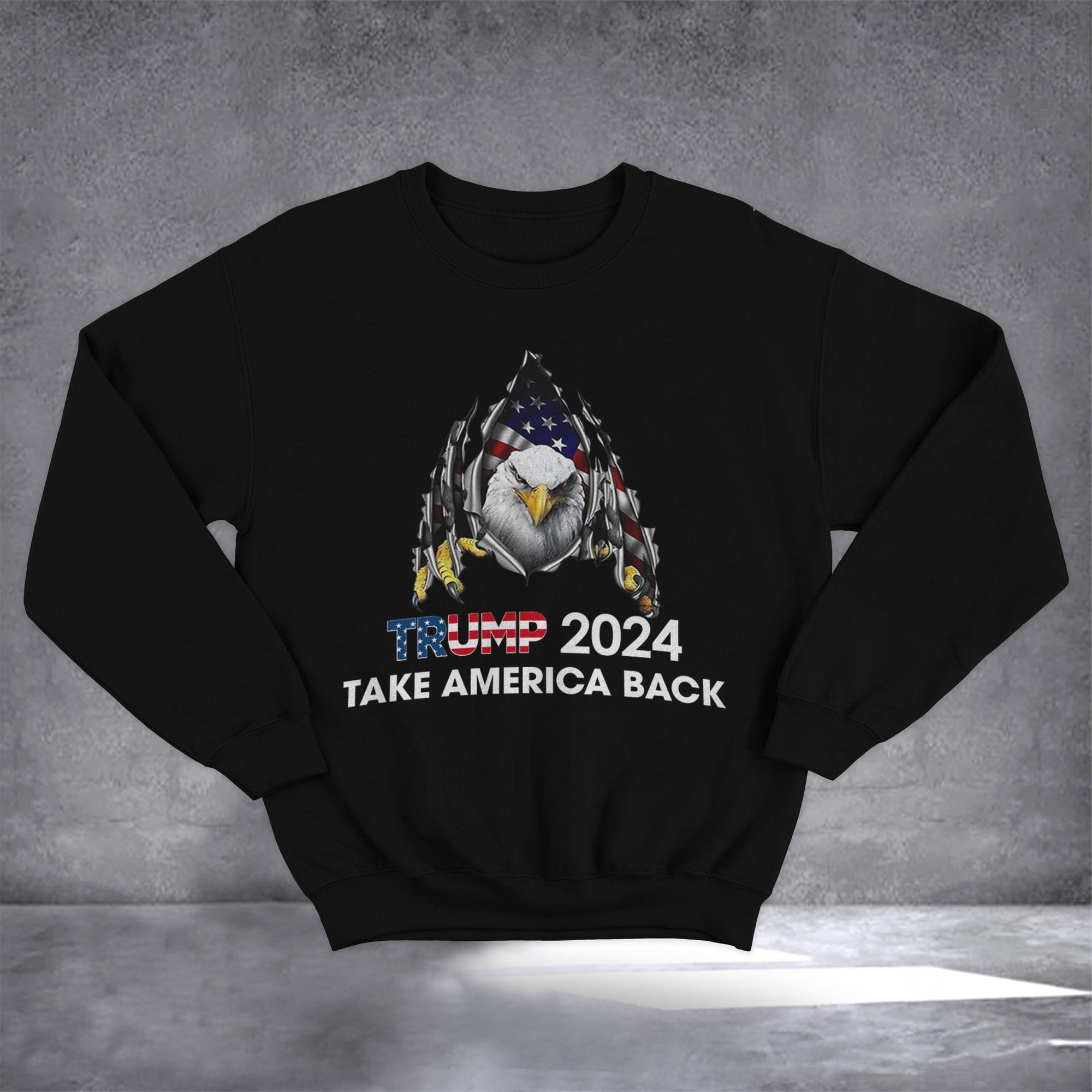 Trump 2024 Sweatshirt Take America Back Eagle Support For Donald Trump 2024 Election Sweatshirt Vintage