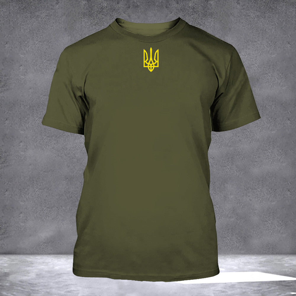 Zelensky Sweatshirt Ukrainian Trident Symbol Zelensky Green Sweatshirt