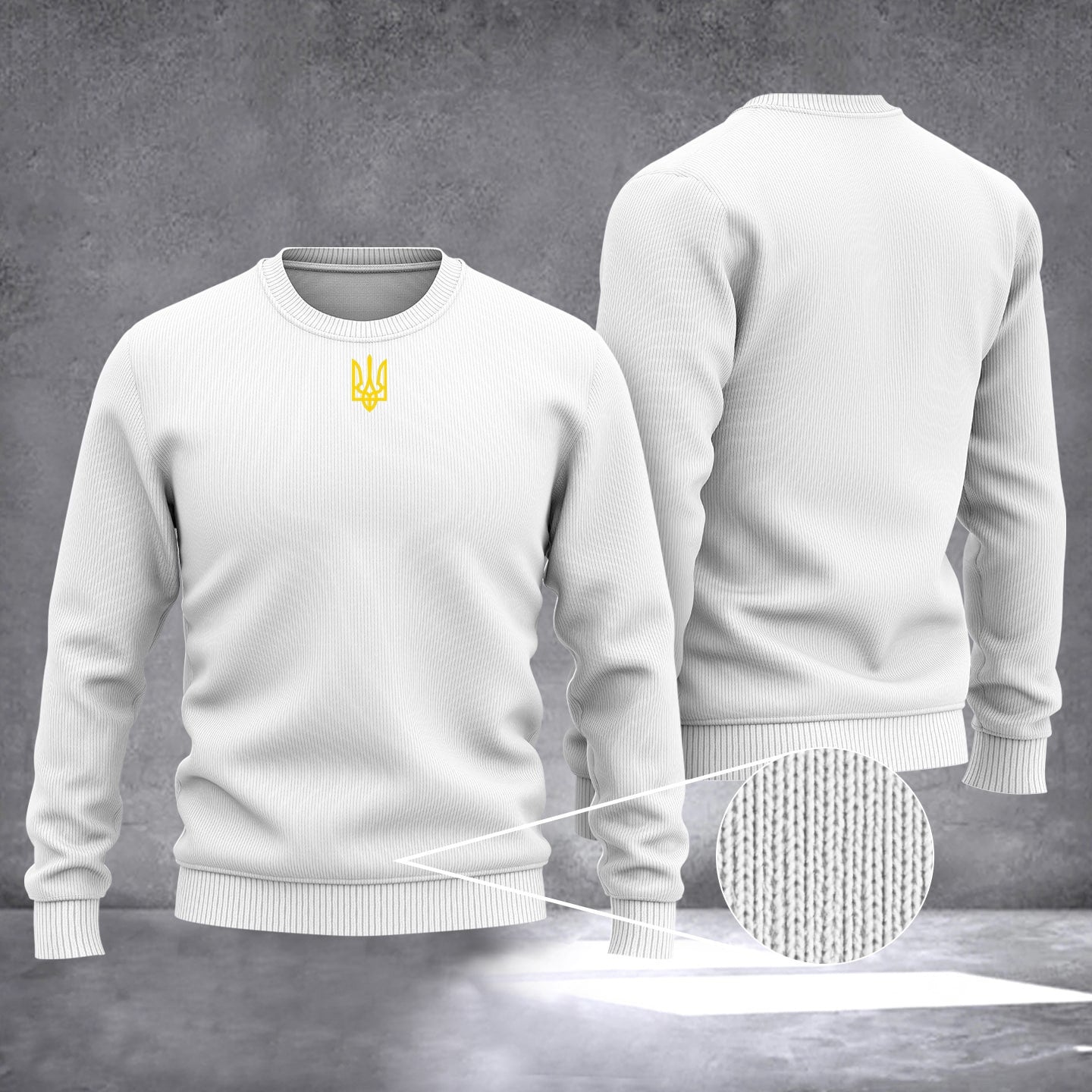 Zelensky Sweatshirt Ukrainian Trident Symbol Zelensky Green Sweatshirt
