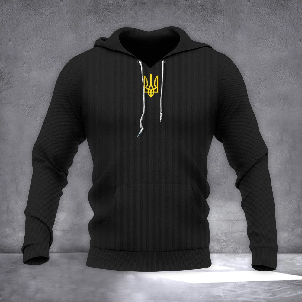 Zelensky Sweatshirt Ukrainian Trident Symbol Zelensky Green Sweatshirt