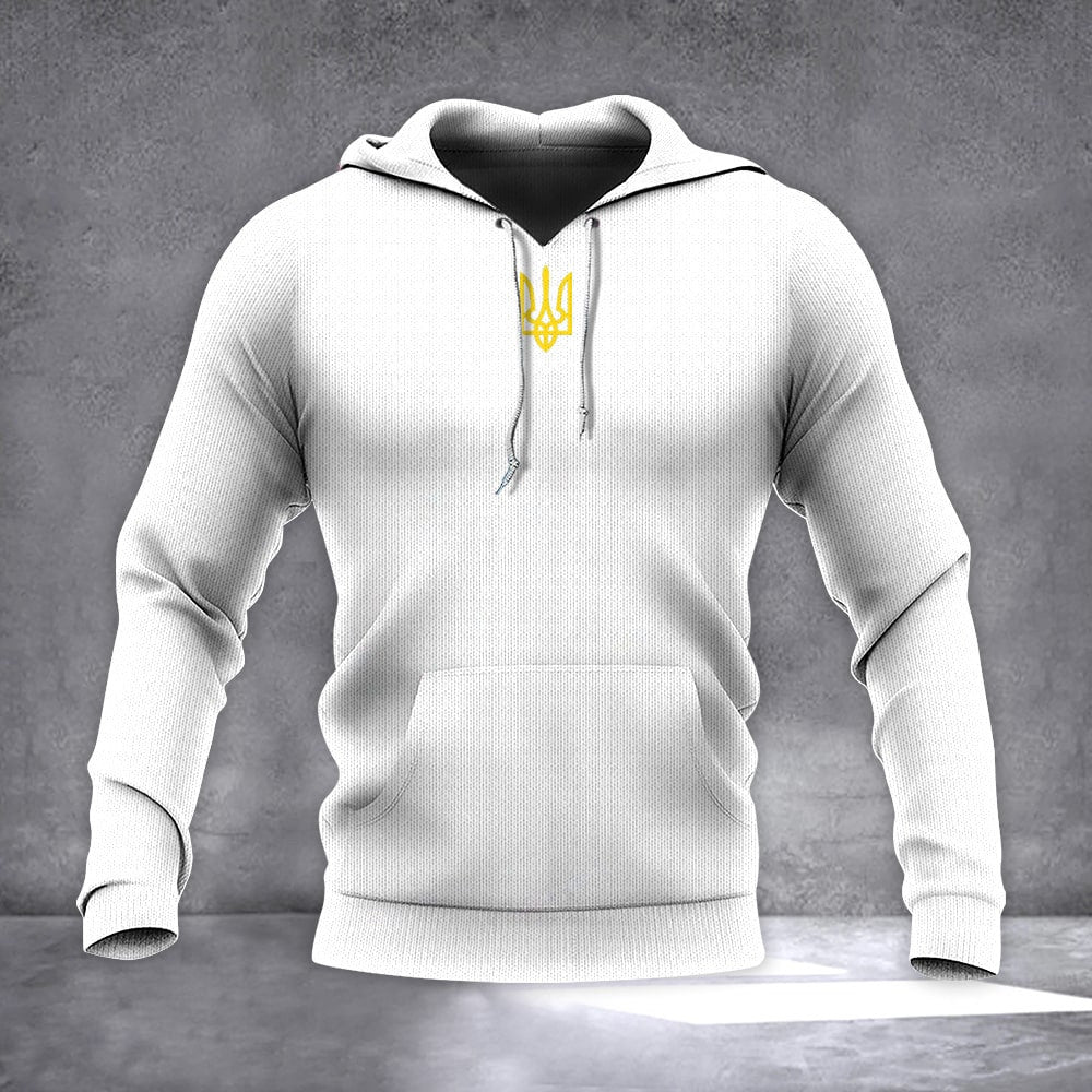 Zelensky Sweatshirt Ukrainian Trident Symbol Zelensky Green Sweatshirt