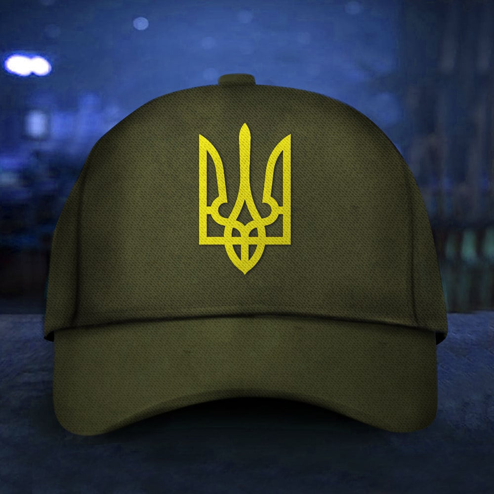 Zelensky Sweatshirt Ukrainian Trident Symbol Zelensky Green Sweatshirt