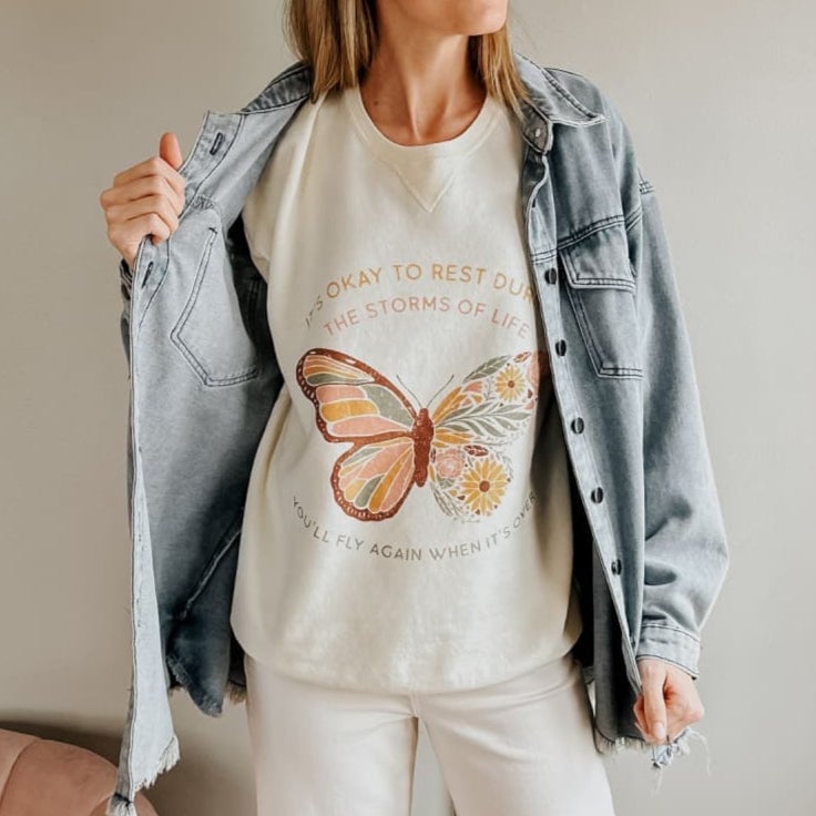 Rest During the Storm Sweatshirt Gift For Wife