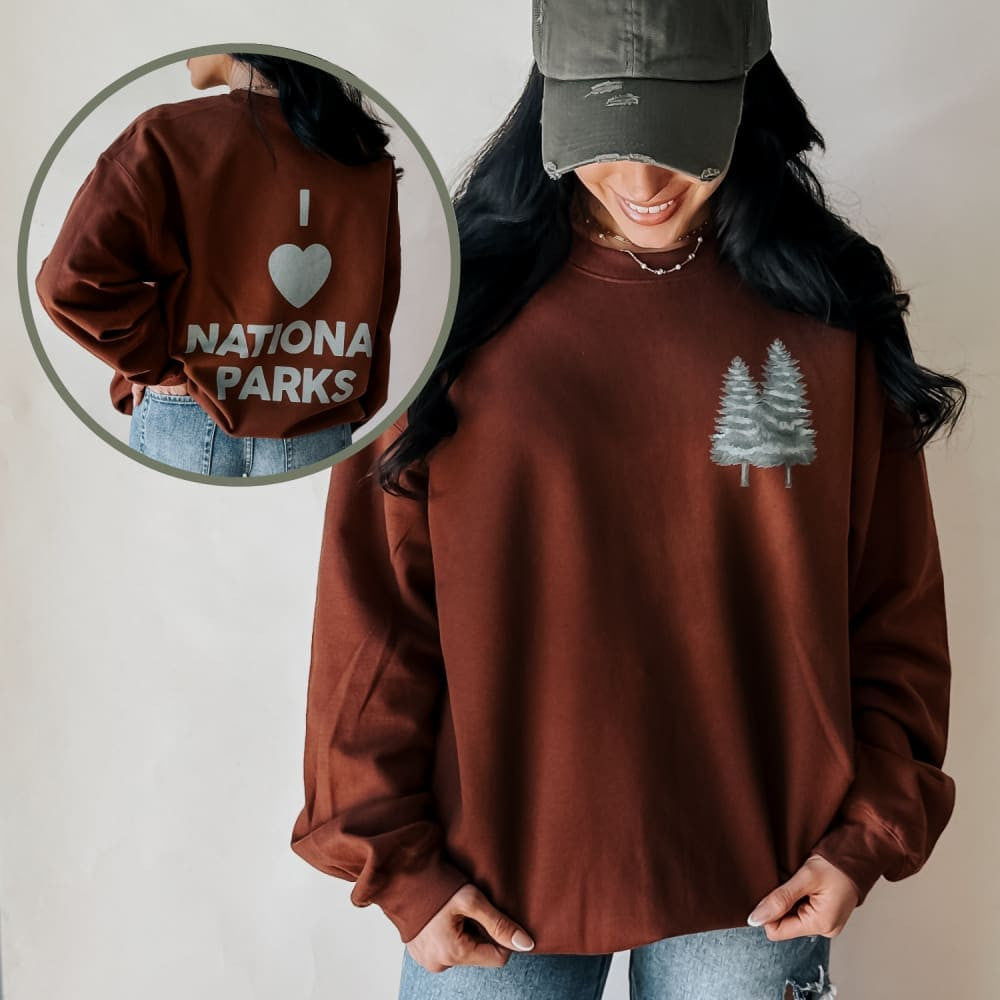 I Love National Parks Sweatshirt Gift For Women