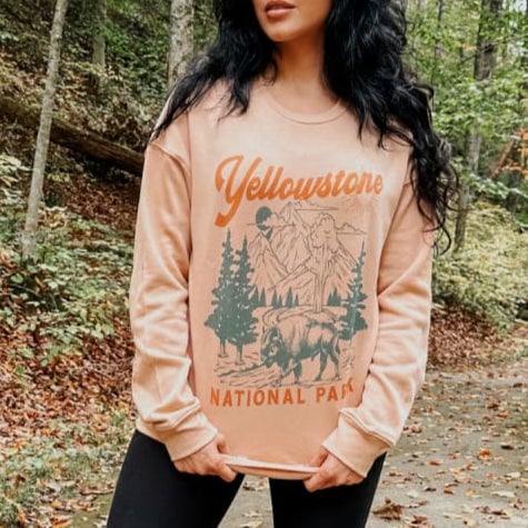 Yellowstone National Park Sweatshirt Gift For Women
