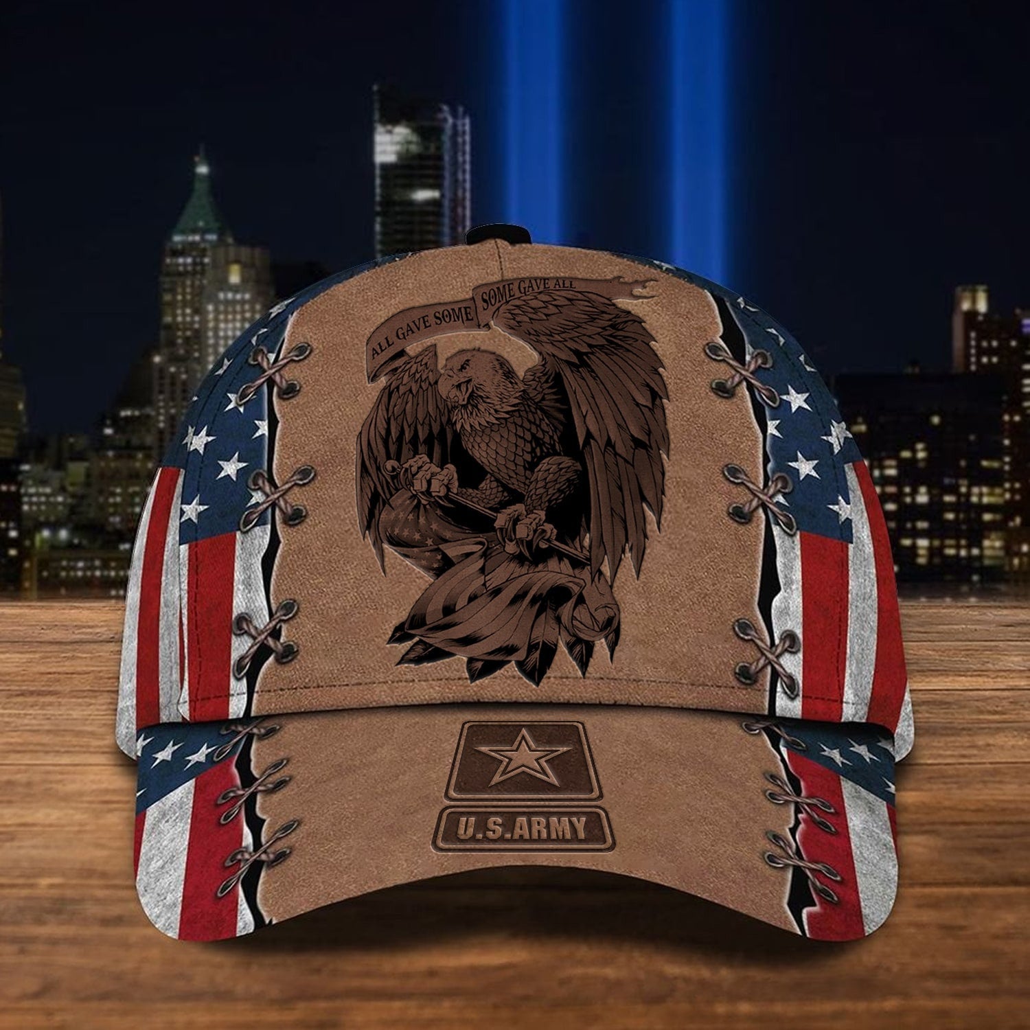 All Gave Some Some Gave All Multiservice U.S Veteran 3D Cap Eagle USA Flag Cap