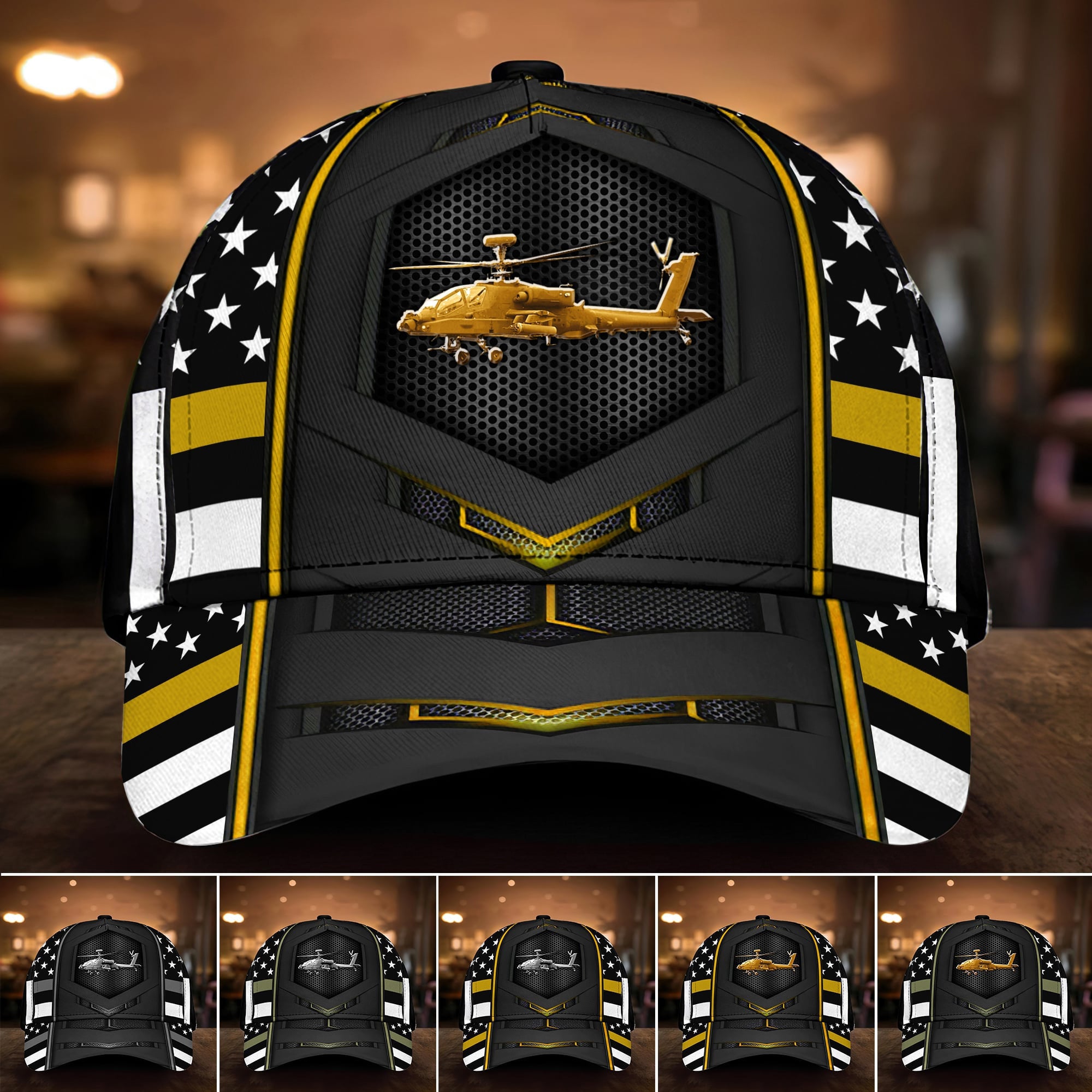 Multiple Color U.S Veteran 3D Printed Cap Helicopter Cap