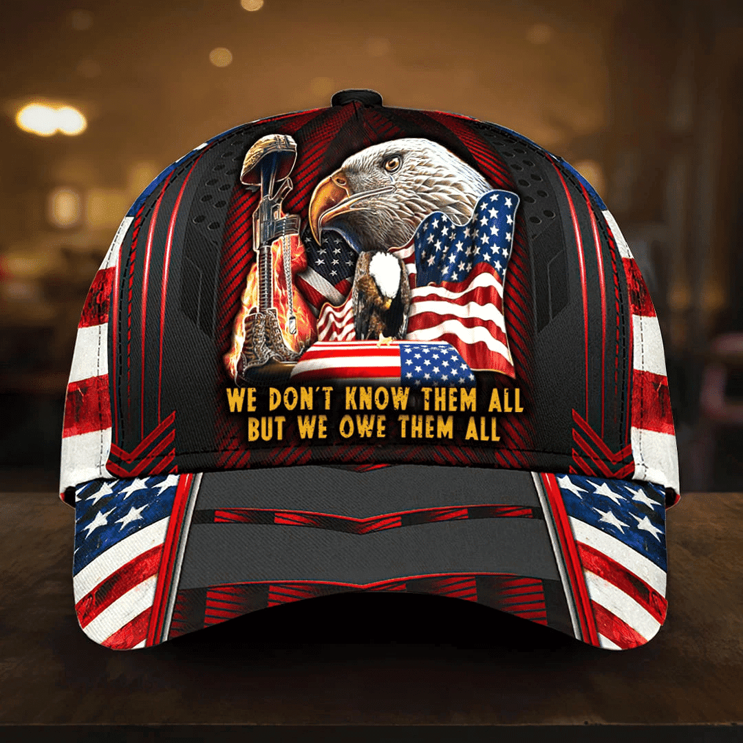 We Don't Know Them All But We Owe Them All U.S Veteran Cap 3D Printed Multicolored Cap