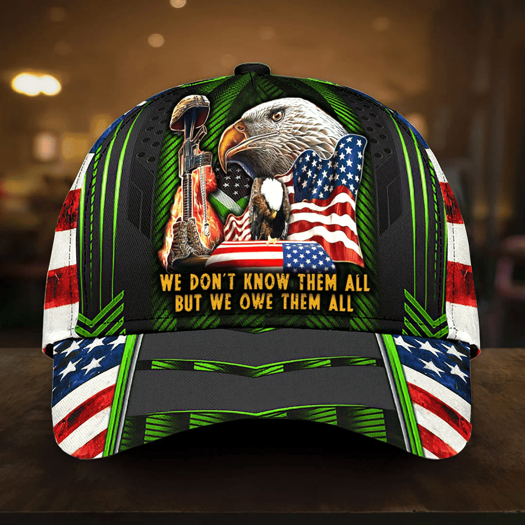 We Don't Know Them All But We Owe Them All U.S Veteran Cap 3D Printed Multicolored Cap