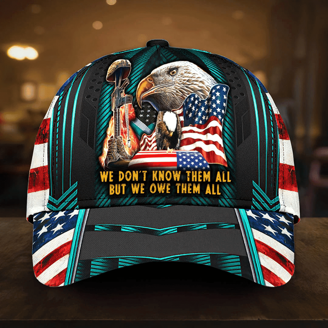 We Don't Know Them All But We Owe Them All U.S Veteran Cap 3D Printed Multicolored Cap