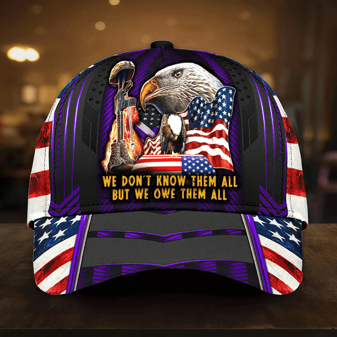 We Don't Know Them All But We Owe Them All U.S Veteran Cap 3D Printed Multicolored Cap