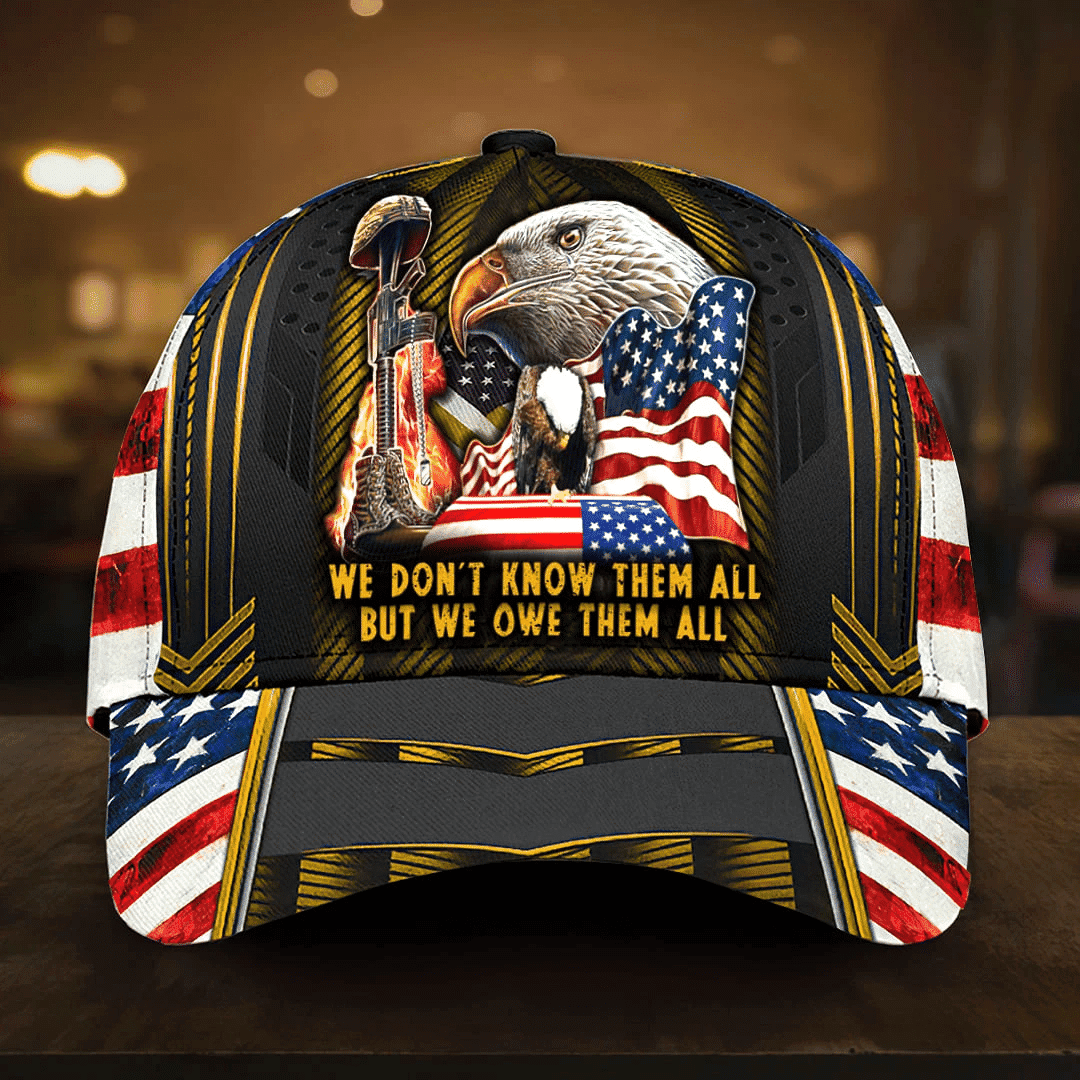 We Don't Know Them All But We Owe Them All U.S Veteran Cap 3D Printed Multicolored Cap