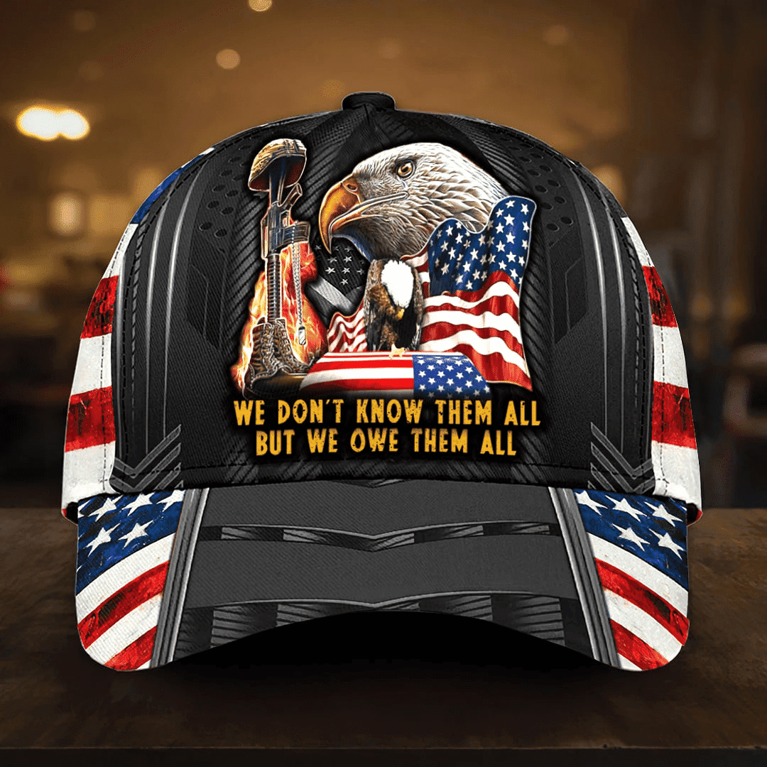 We Don't Know Them All But We Owe Them All U.S Veteran Cap 3D Printed Multicolored Cap
