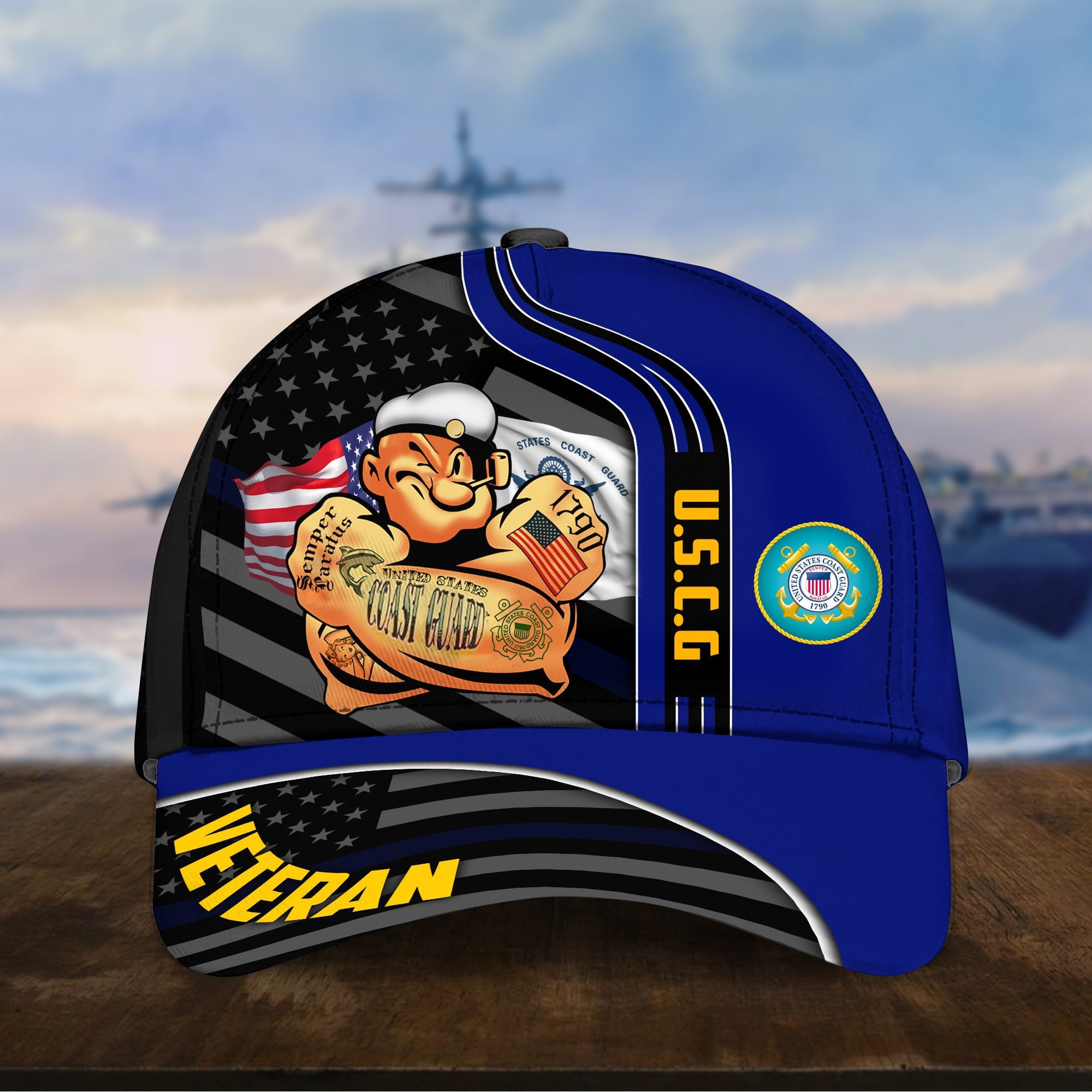 Proud To Be A U.S Coast Guard Veteran Cap