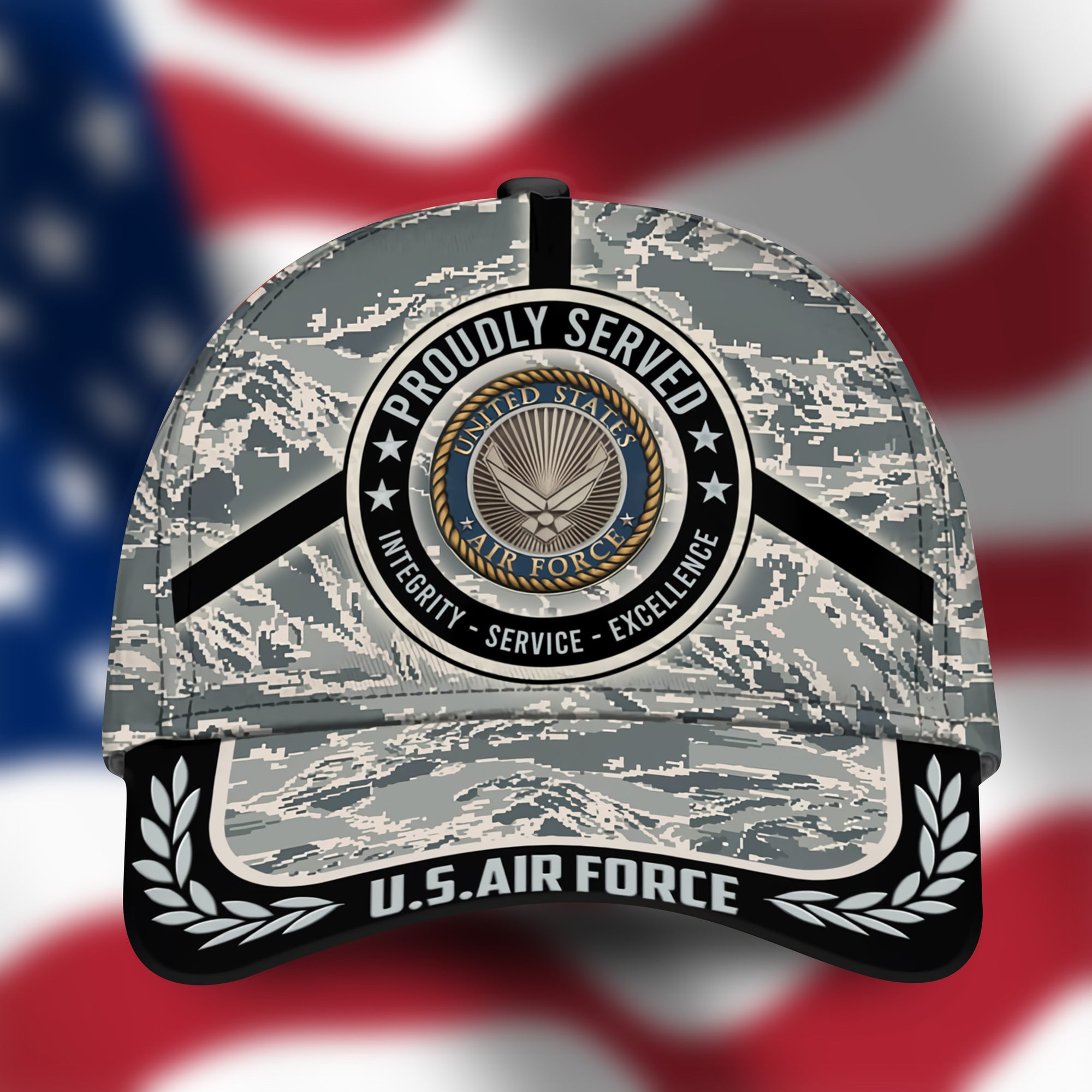 Custom U.S Veteran Cap, US Air Force US Soldier Cap, Camouflage Baseball Cap for Traveling, Soldier Style Hat