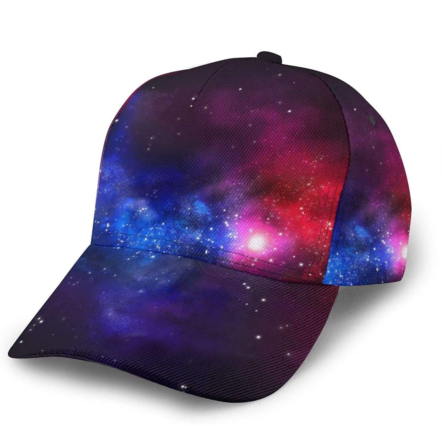 Red Blue Galaxy Classic Baseball Adjustable Twill Sports Hat Classic Cap