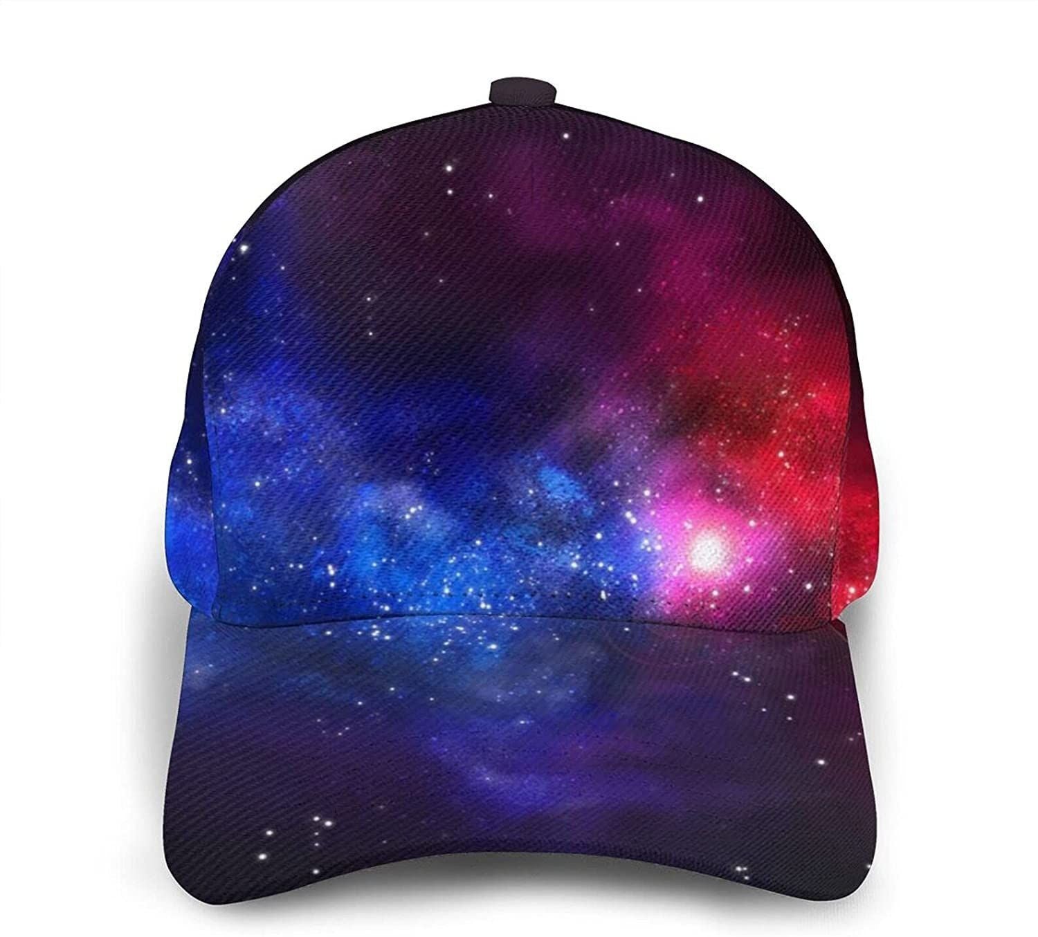 Red Blue Galaxy Classic Baseball Adjustable Twill Sports Hat Classic Cap