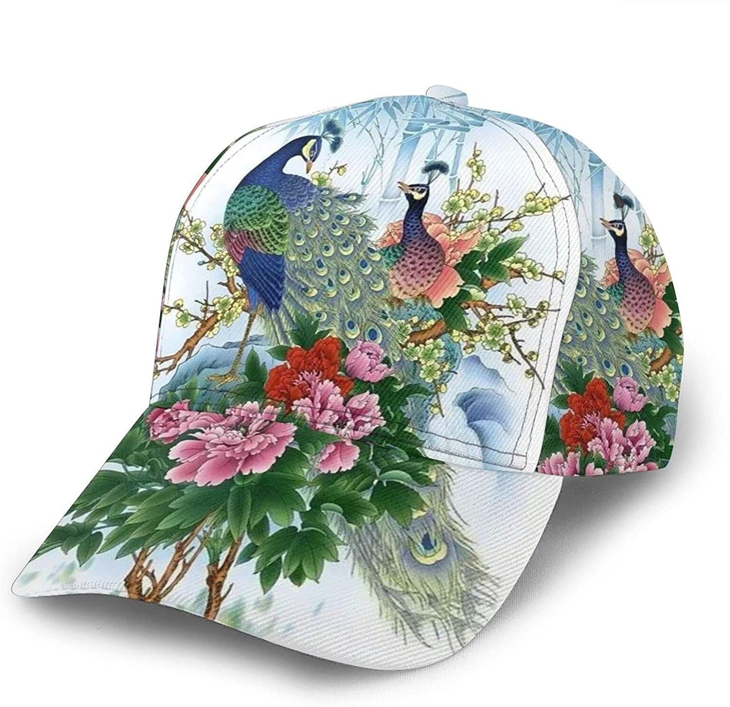 Peacock Classic Baseball 3D Cap Adjustable Twill Sports Dad Hats For Unisex Hat Classic Cap