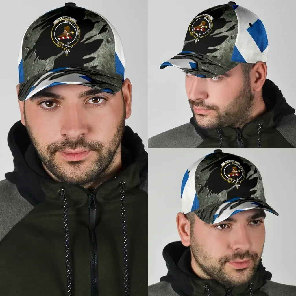 Macaulay Clan Tartan Crest Hat Classic Cap 3D