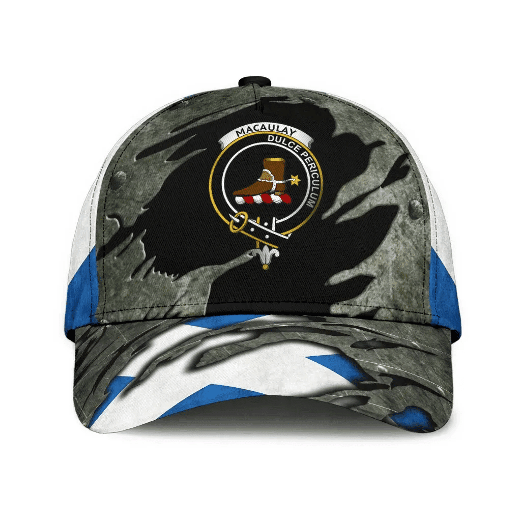 Macaulay Clan Tartan Crest Hat Classic Cap 3D